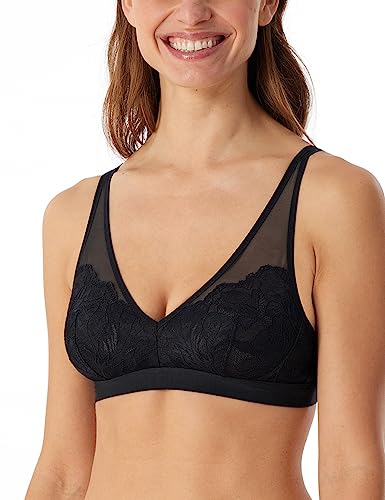 Schiesser Damen Soft Racerback BH, schwarz, normal von Schiesser