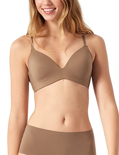 Schiesser Damen BH gepaddet ohne Bügel - Invisible Soft, braun_166568, 85C von Schiesser