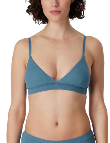 Schiesser Damen Soft Unterwäsche Feinripp-Pure Rib BH, blaugrau_179915, 75B von Schiesser
