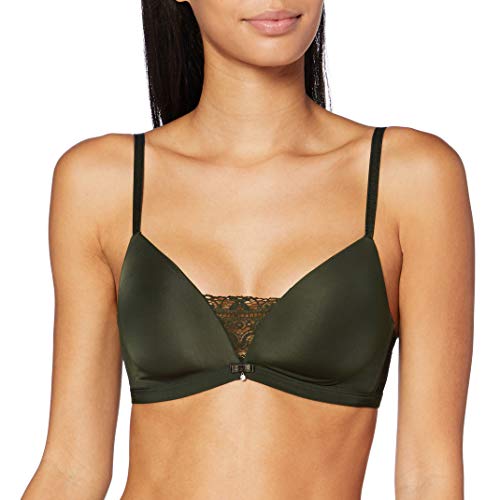 Schiesser Damen Softbra ohne Bügel BH, Oliv, 75C von Schiesser