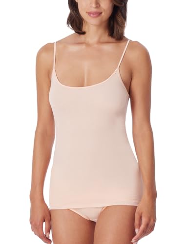 Schiesser Damen Spaghettitop Unterhemd-Luxury Baumwolle Unterwäsche, Peach Whip_181511, 38 von Schiesser