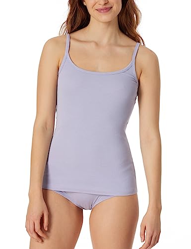 Schiesser Damen Spaghettitop Unterhemd-Pure Rib Unterwäsche, Flieder, 36 von Schiesser