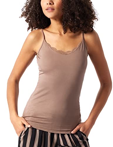 Schiesser Damen Spaghettitop Unterhemd 1098 Unterwäsche, Braun, 42 von Schiesser