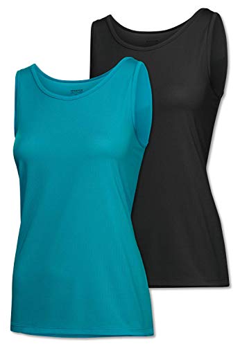 Schiesser Damen Sport 2pack Tops Thermounterwäsche-Oberteil, Mehrfarbig (Sortiert 1 901), 36 (2er Pack) von Schiesser