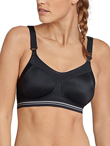 Schiesser Damen Sport Cup und Stützfunktion Active BH, schwarz_172739, 80C von Schiesser