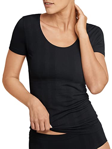 Schiesser Damen sportstrøje 1/2 ThermoUnterwäsche Oberteil, Schwarz (Schwarz 000), 40 EU von Schiesser