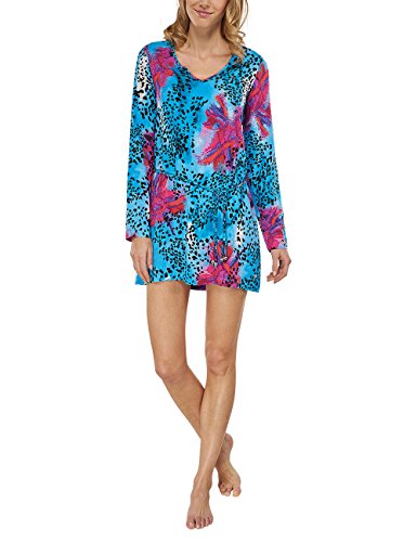 Schiesser Damen Strandkleid, Blau (türkis 807), 40 (Herstellergröße: L) von Schiesser