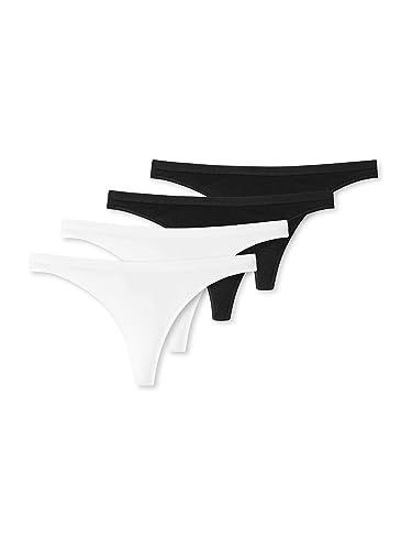 Schiesser Damen String 4-Pack Serie 95/5" - Mehrfarbig - Größe 36 von Schiesser