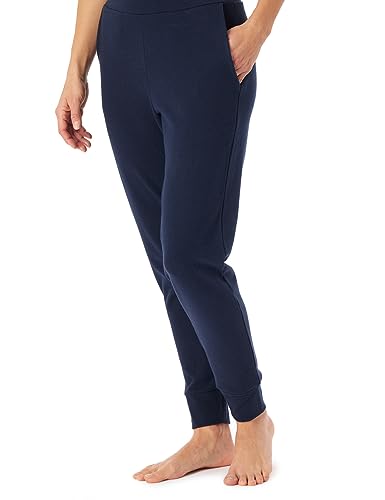 Schiesser Damen Sweathose Schlafhose warm und kuschelig Lounge-Mix + Relax, Navy, 36 von Schiesser