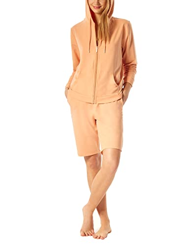 Schiesser Damen Sweatjacke Pyjamaoberteil, orange, 36 von Schiesser