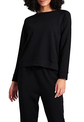 Schiesser Damen Sweatshirt Loungewear Pyjamaoberteil, schwarz, 44 von Schiesser