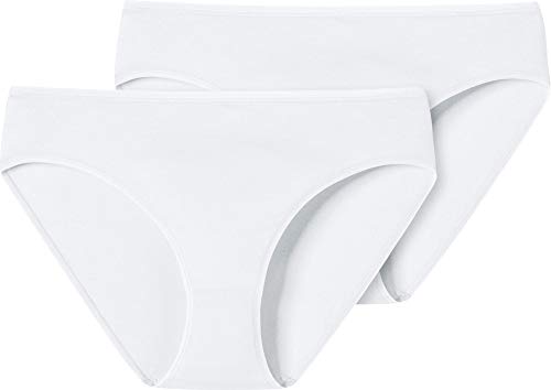 Schiesser Damen Tai (2er Pack) Slip, Weiß (Weiss 100), 40 von Schiesser