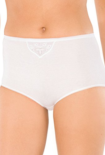 Schiesser Damen Taillenslip Maxi, 2er Pack, Gr. 50, weiß (weiss 100) von Schiesser