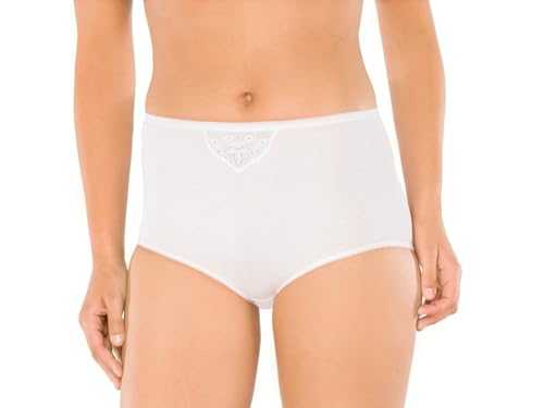 Schiesser Damen Taillenslip Maxi, 2er Pack, Gr. 50, weiß (weiss 100) von Schiesser