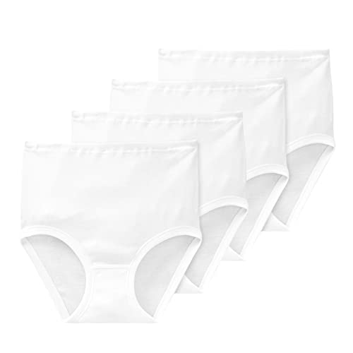 Schiesser Damen Taillenslip Maxi Original Feinripp Baumwolle 4er Pack, Farbe:Weiß, Artikel:-100 weiß, Größe:44 von Schiesser