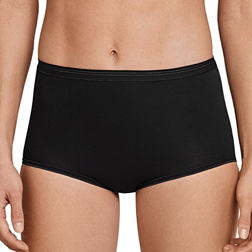Schiesser Damen Maxislip - Luxury Baumwolle Taillenslip, Schwarz_155452, 42 EU von Schiesser