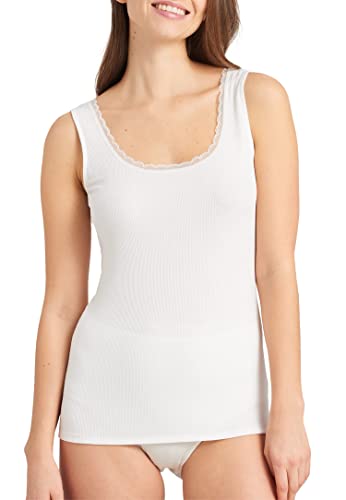 Schiesser Damen Tanktop Feinripp Unterwäsche, cremefarben, 46 von Schiesser