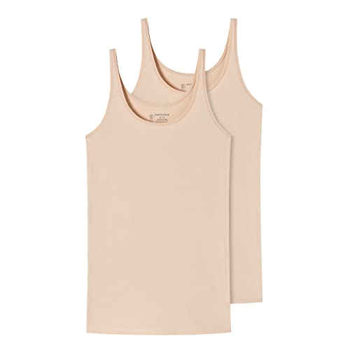 Schiesser Damen Tops | Organic Cotton | 2er Pack | 174389 (38, Sand) von Schiesser