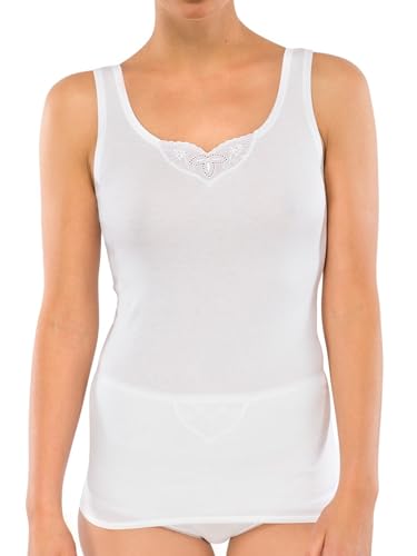 Schiesser Damen Trägertop (2er Pack) Unterhemd, Weiß (Weiss 100), 40 von Schiesser
