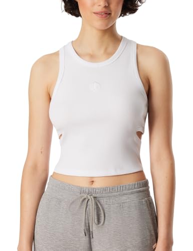 Schiesser Damen Trägertop Crop Top Doppelripp mit seitlichen Cut Outs Organic Cotton 150 Years von Schiesser