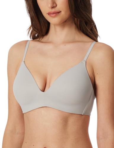 Schiesser Damen Trägertop Mit Herausnehmbaren Pads - Invisible Soft BH, Grau-Jaspe_181768, 75A EU von Schiesser