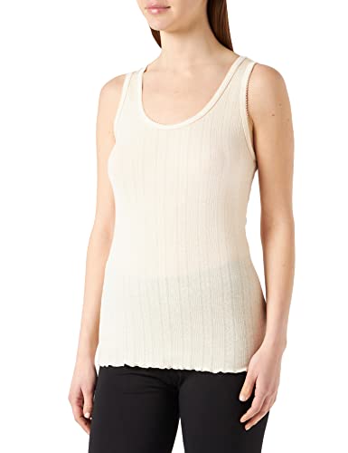 Schiesser Damen Trägertop Pyjamaoberteil, Creme, 42 von Schiesser