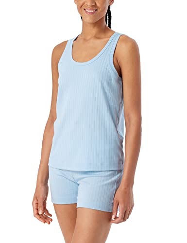 Schiesser Damen Trägertop Pyjamaoberteil, hellblau, 44 von Schiesser