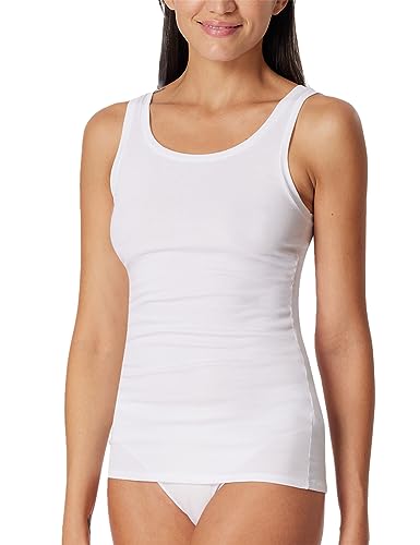 Schiesser Damen Trägertop Unterhemd Organic Cotton-Pure Rib Unterwäsche, Weiss_179886, 38 von Schiesser
