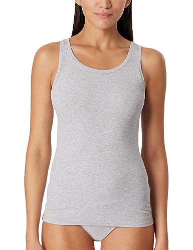 Schiesser Damen Trägertop Unterhemd Organic Cotton-Pure Rib Unterwäsche, grau-Mel_179886, 38 von Schiesser