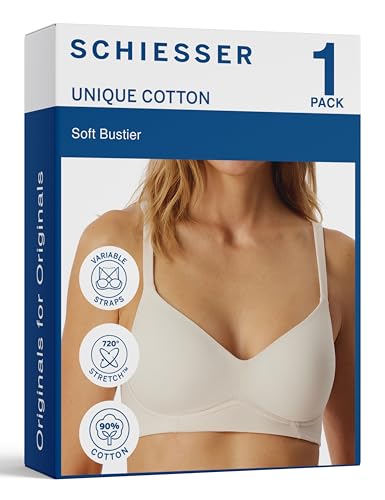 Schiesser Damen Unique Cotton BH, Off-White_183129, 80C von Schiesser