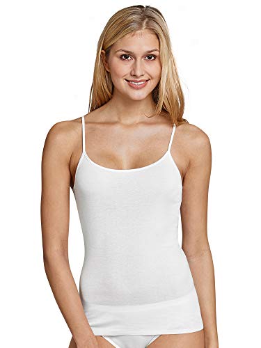 Schiesser Damen Spaghettitop Unterhemd - Luxury Baumwolle, weiss_200762, 40 von Schiesser