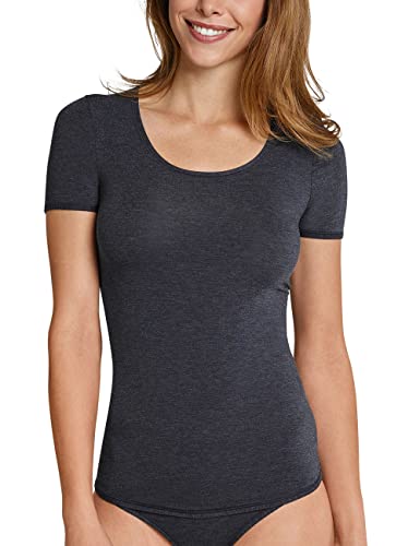 Schiesser Damen Shirt Halbarm - Personal Fit Unterhemd, Nachtblau_155413, M EU von Schiesser