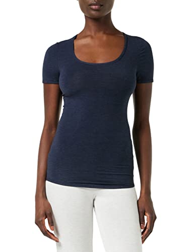 Schiesser Damen Shirt Halbarm - Personal Fit Unterhemd, Nachtblau_155413, M EU von Schiesser