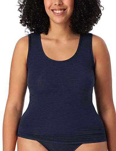 Schiesser Damen Tanktop - Personal Fit Unterhemd, Nachtblau_147197, S EU von Schiesser