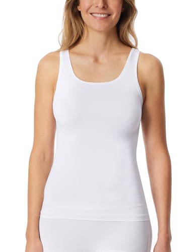 Schiesser Damen Unterhemd Trägertop Single Jersey-Unique Micro Baselayer-Shirt, Weiss_181424, 48 von Schiesser