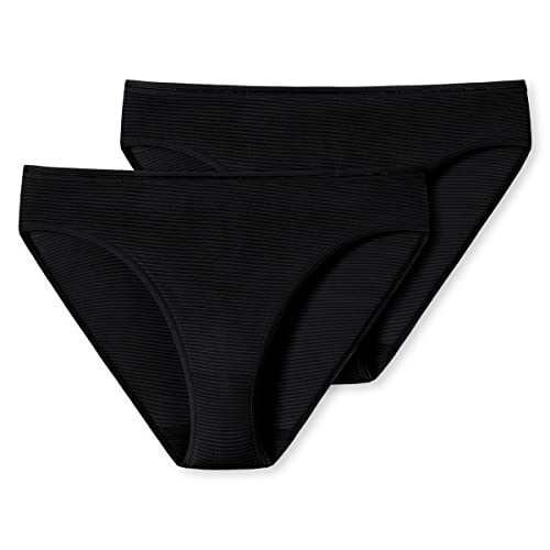 Schiesser Damen 2 PACK Taislip Unterwäsche - Modal Essentials, schwarz_162894, 48 von Schiesser