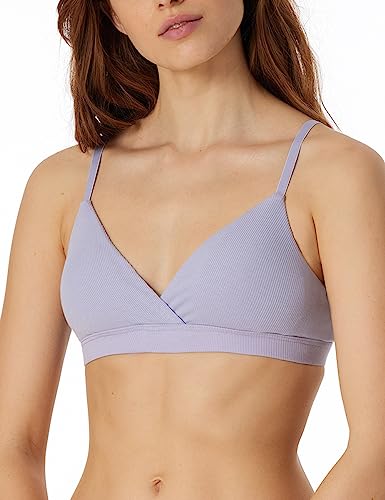 Schiesser Damen herausnehmbaren Pad-Pure Rib Trainings-BH, Flieder, normal von Schiesser