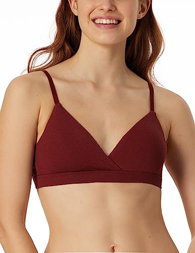 Schiesser Damen herausnehmbaren Pad-Pure Rib Trainings-BH, rost, normal von Schiesser