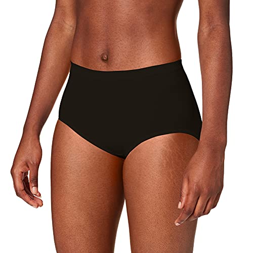 Schiesser Damen Midislip - Luxury Baumwolle Taillenslip, Schwarz_155417, 46 EU von Schiesser