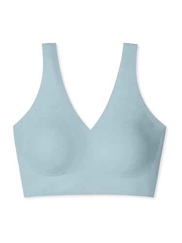 Schiesser Damen nahtloses Bustier mit herausnehmbaren Pads - Invisible Soft, Bluebird_170364, 40 von Schiesser