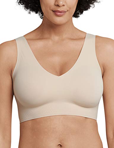 Schiesser Damen nahtloses Bustier mit herausnehmbaren Pads-Invisible Soft BH, Sand_170364, 46 von Schiesser