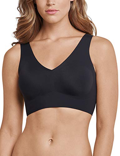 Schiesser Damen nahtloses Bustier mit herausnehmbaren Pads-Invisible Soft BH, schwarz_170364, 46 von Schiesser