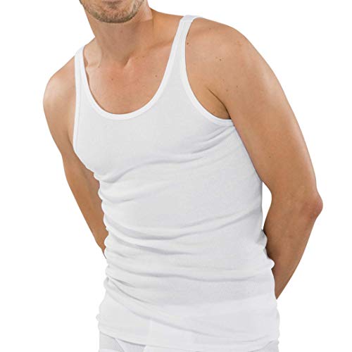 Schiesser Doppelripp Unterhemd 2er Pack White 2XL (8) von Schiesser
