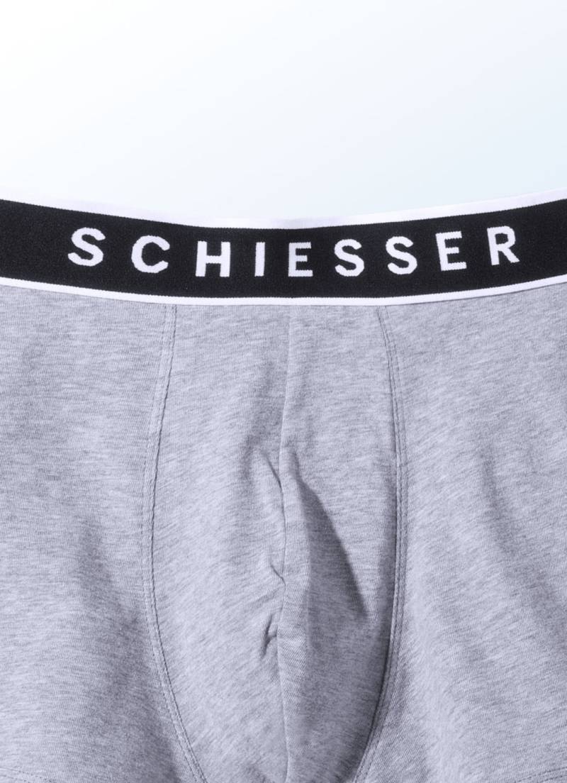 Dreierpack Slips mit Elastikbund, 3X Grau Meliert, Größe 4 von Schiesser