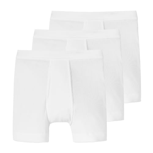 Schiesser - Essentials Doppelripp - Long Short/Pant - 3er Pack (8 Weiß) von Schiesser