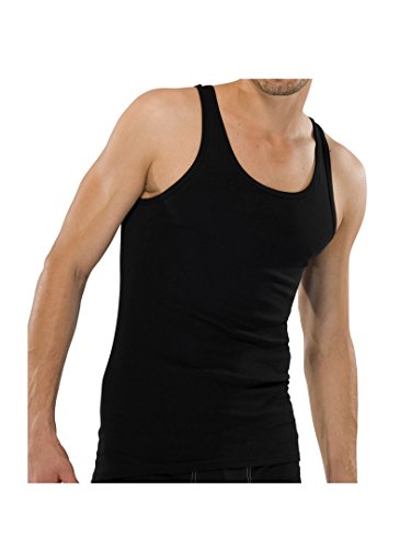 Schiesser Feinripp Tank Top 3er Pack Black 2XL (8) von Schiesser