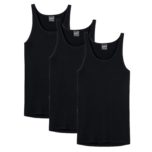 Schiesser Feinripp Tank Top 3er Pack Black 3XL (9) von Schiesser