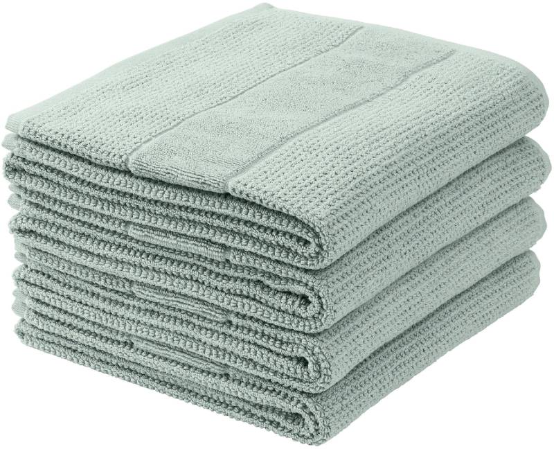 Schiesser Handtücher "Turin aus 100% Baumwolle in dezenter Reiskornoptik", (Set, 4 St., 4er Set Handtücher 50 x 100 cm), MADE IN GREEN by OEKO-TEX von Schiesser