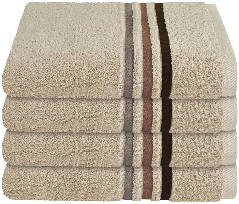 Schiesser Handtücher "Skyline Color aus 100 % Baumwolle mit eleganter Streifenbordüre" MADE IN GREEN by OEKO-TEX von Schiesser