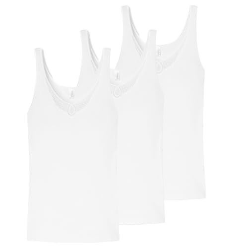 Schiesser - Hemdchenkonzept - Unterhemd/Top - 3er Pack (42 Weiß) von Schiesser